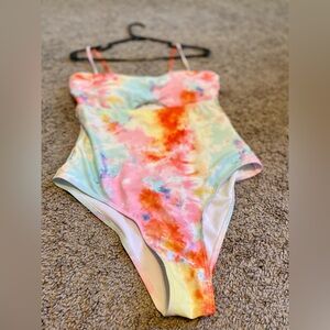 Tie-Dye Pastel One-Piece Swimsuit